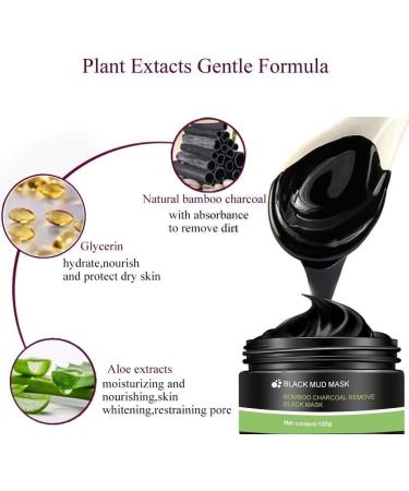 Peel off Mask Blackhead Remover Mask Black Charcoal Mask Deep Cleansing Shrink Pores Anti-Blackhead Mask 120g - Buy Online on GoSupps.com