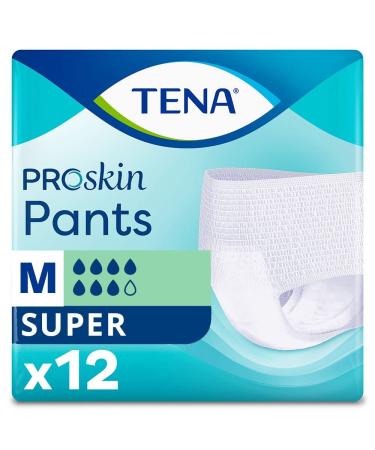 Tena Pants Super Medium (choose your size pack) 8 Packs of 12