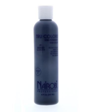 Nairobi Tru Colors Semi Permanent Hair Color No.2 Indigo (Blue/Black) for Unisex 8 Ounce
