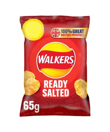 Walkers Ready Salted Crisps 65g-Food
