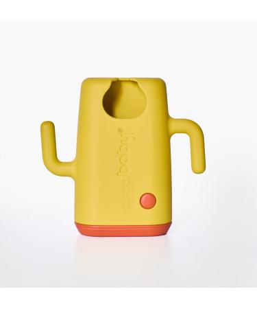 DIDOBABY - Didopoucher - Two-in-ONE Anti-Spill Holder for Baby Food Pouches and Juice Bricks - Ergonomic Handles - Baby-Proof lid - Yellow Color