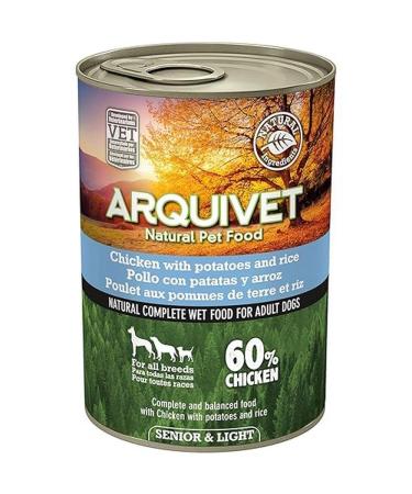 ARQUIVET Pack 6 units - Senior & Light - Chicken with Potatoes and Rice - 400 g - Wet food for Dogs - All Breeds