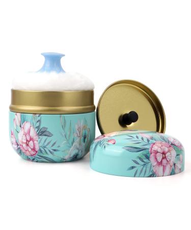 Lionvison baby powder can body powder box with a soft powder -quaste travel container for body powder Home Travel PuderTui for talc powder and loose powder (green) - Buy Online on GoSupps.com