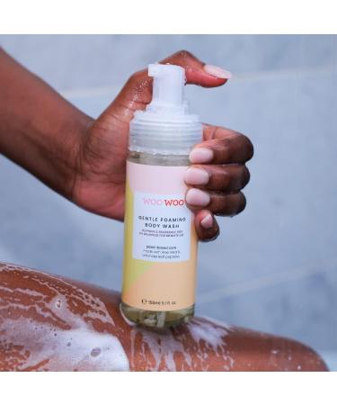WooWoo Manifesto Gentle Foaming Natural Body Wash For Women 150ml - Vegan Sulphate Free Body Care pH Balanced Gentle Skin Cleanser with Aloe Vera and Artichoke Leaf Peptides - Menopause Range - Buy Online on GoSupps.com
