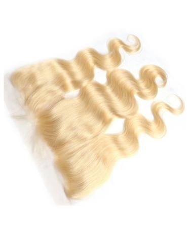 Mila 100% Remy Human Hair Lace Frontal 613# Blonde Body Wave Closure 13x4 with Baby Hair - 12/30cm - Buy Online on GoSupps.com