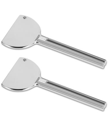 KWMobile 2x tube squeezer press made of metal - toothpaste cream hand lotion tinting cream tube press set - 8.3 x 3.5cm tube presser crossing silver silver - Buy Online on GoSupps.com