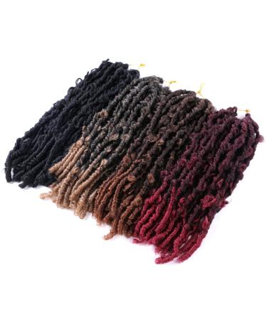 6 Pack 14 Inch Butterfly Locs Crochet Hair Extensions - Pre Looped Distressed Short Butterfly Locs in 1B (Pack of 6) - Buy Online on GoSupps.com