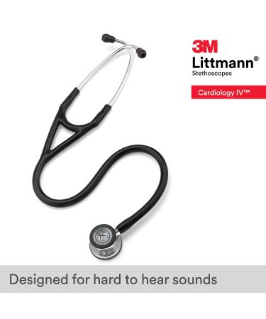 3M Littmann Cardiology IV Stethoscope - Mirror-Finish Chestpiece - Black Tube - 69 cm - Buy Online on GoSupps.com
