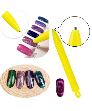 Nail Art Tool Set - 10 Magnetic Pencil & Pen Tools for 3D Cat Eye UV Gel Polish | DIY Nail Art Accessories - Buy Online on GoSupps.com