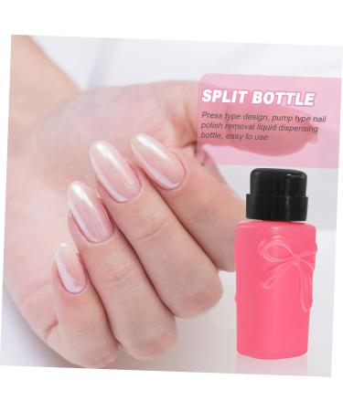 Housoutil 2 Pieces Nail Remover Bottle Travel Shampoo Makeup Remover Organizer Facial Tonic Lotion Liquid Clean Water Pink Plastic - Buy Online on GoSupps.com