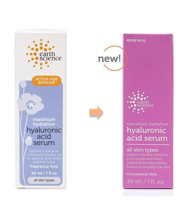 Earth Science Maximum Hydration Hyaluronic Acid Serum - Moisturizing & Anti-Aging (1 oz) - Buy Online on GoSupps.com