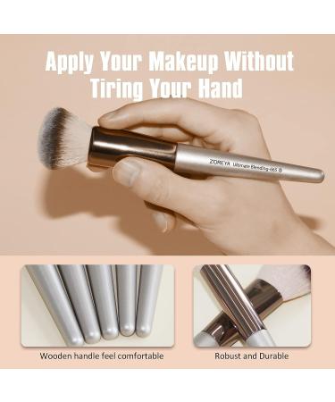 ZOREYA 15-Piece Professional Makeup Brush Set - Synthetic Brushes for Foundation, Concealer, Eyeshadow, and Blush - Champagne Gold - Buy Online on GoSupps.com