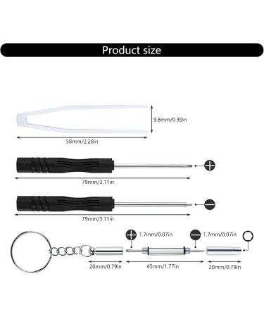 Eyeglass Repair Kits Glasses Repair Tool with Glasses Screws Silicone Nose Pad Tool Eye Glasses Repairing Set - Buy Online on GoSupps.com