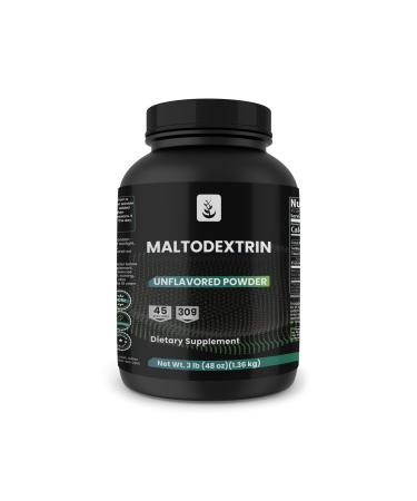 PURE ORIGINAL INGREDIENTS Maltodextrin 3 lb No Magnesium or Rice Fillers Unflavored 3 Pound (Pack of 1)