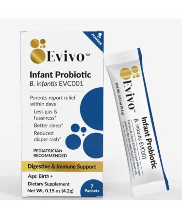Evivo Award Winning Probiotic Powder for Infants Ages 0-36 Months, 7pack - 1 Week