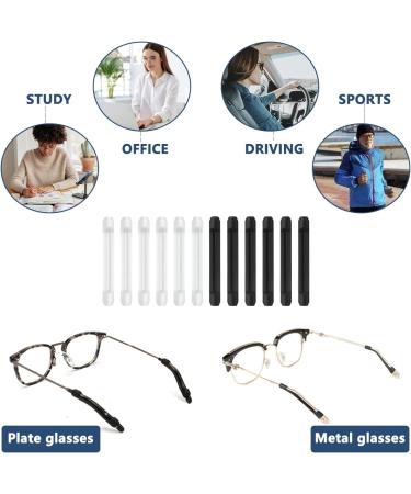 6 Pairs Silicone Glasses Ear Pads & Hooks | Anti-Slip Ear Pillows for Comfort - Black & White - Buy Online on GoSupps.com