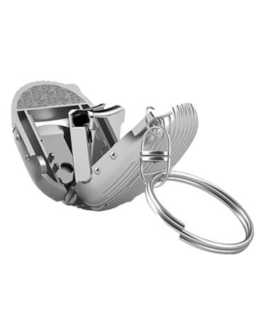 Keychain Nail Trimmer | Nail Cutting Clippers | Stainless Steel Nail Trimmer Travel Pocket Nail Cutter Nail Grooming Tool Miniature Nail Trimmer for Home and Travelling Silver