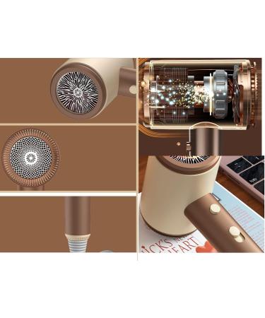 Ion Hair Dryer Small Blow Dryer 1000W Professional Lightweight Compact Hairdryer 3+1 hot and Cold air Speed Adjustment Protect Hair for Many Hairstyles A Small Gift - Buy Online on GoSupps.com