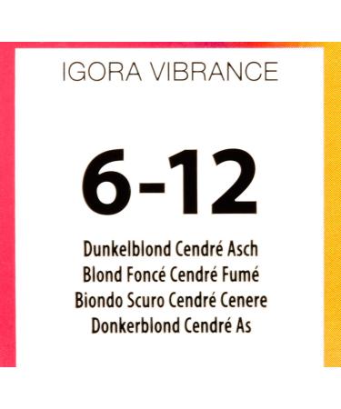 Schwarzkopf Igora Vibrance 6-12 Dark Blonde Cendr Ash - 60ml Hair Color | International Shipping Available - Buy Online on GoSupps.com
