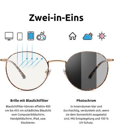 Buy Firmoo Photochrome Sunglasses - Anti Blue Light Filter for Men & Women | Glare Protection & Eye Load Relief | Stylish 2.0x Leopard Design - Buy Online on GoSupps.com