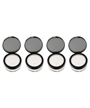 FRCOLOR 4PCs Make-up powder case empty make-up powder container Compact container Reusable make-up powder box refilled powder bottle box make-up powder holder with Siiv