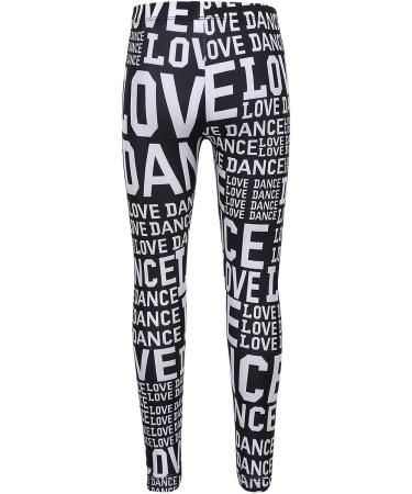 Moily Girls Love Dance Printed Legging Pants - Black&White - Size 10 - Buy Online on GoSupps.com