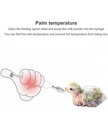 Hand Baby Bird Feeding Syringes Feeding Tube Parrot Liquid Food Feeding Needle for Baby Birds with Feeding Spoon for Pet Sick Bird Parrot Feed Milk and Medicine White - Buy Online on GoSupps.com