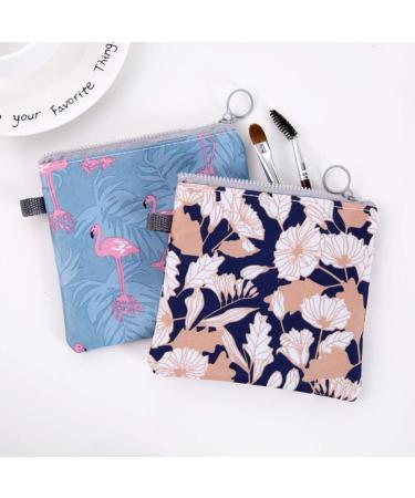 4 Pack Sanitary Napkin Bags for Women & Girls - Cactus Flamingo Stripe Designs - Multicolor Collection - Buy Online on GoSupps.com