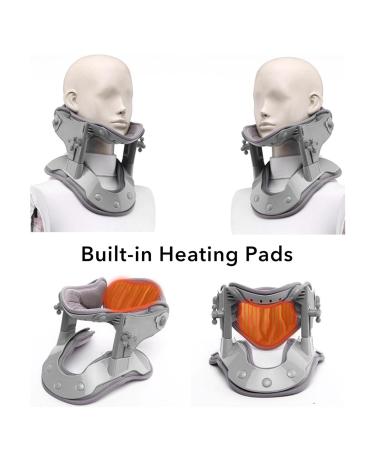 Adjustable Cervical Neck Traction Device - Electric Hot Compress for Neck Pain Relief & Relaxation | International Shipping Available - Buy Online on GoSupps.com