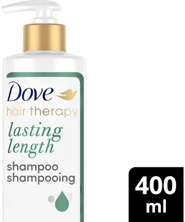 Dove Hair Therapy Lasting Length For Detangling & Smoothing Split Ends Shampoo Strengthening Shampoo for Damaged Hair with Rice Protein 400 ml - Buy Online on GoSupps.com