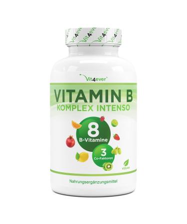 Vitamin B Complex 240 Capsules (8 Months) Up to 10 Times Dosed With Bio-Active Forms + Quatrefolic + Co-Factors Vegan
