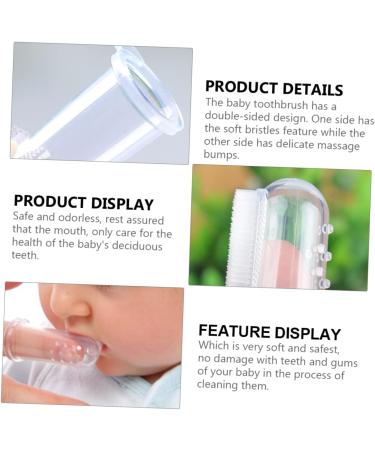 Homsfou 20 Sets Silicone Finger Brushes for Toddlers | Travel Toothbrush for Children | Baby Toothbrush for Milk Teeth Care | 1 Pack Transparent - Buy Online on GoSupps.com