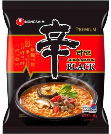 CNMART Nongshim Shin Black Ramyun and Shin Ramyun Instant Ramen Noodle 2 Flavours Assorted Bundle (Pack of 10) - Buy Online on GoSupps.com