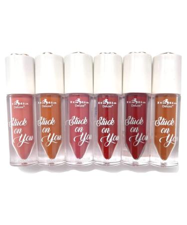 Italia Deluxe STUCK ON YOU PH LIP COLOR 6 Piece Set Lasts All Day 0.1058 Ounce
