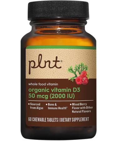 Organic Vitamin D3 a" 50 MCG (2 000 IU) Whole Food Vitamin a" Mixed Berry (60 Chewable Tablets) - Buy Online on GoSupps.com