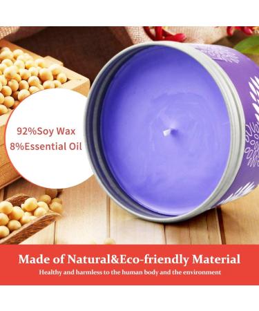 Scented Soy Candles Set - 100H Long Lasting Aromatherapy | Lavender, Orange Blossom, Mahogany Scents - Women's Gift - 3 Pack 6.2 Oz Jar Candles - Buy Online on GoSupps.com