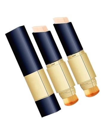 QGuoJie 2in1 White Foundation Stick and Concealer with Brush Color Changing Full Coverage Long Lasting Moisturizing Makeup Natural 2 Pack