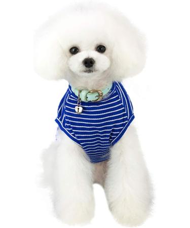 Shop Cute Striped Pet Pullover Sweater for Small Dogs & Cats - Cozy Puppy Clothes in Pink Red Blue & Gray (1.2-9.0 kg) - Buy Online on GoSupps.com