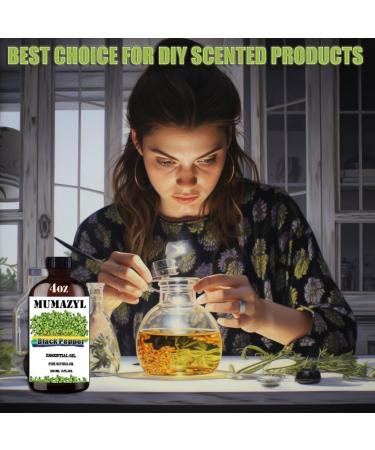 Black Pepper Essential Oil 4 Fl Oz | Pure Black Pepper Oil for Diffuser Yoga DIY Candle & Soap Making | Aromatherapy & Cleaning Solutions - Buy Online on GoSupps.com