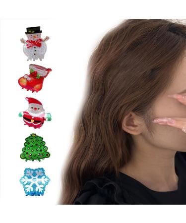 hgnxa Christmas Style Santa/Tree/Snowflake/Shoes/Snowman Pattern Hair Claw Delicate Ladies Taking Photo Braids Hair Claw - Buy Online on GoSupps.com