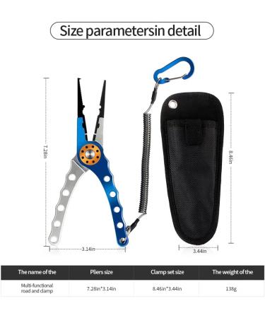 SOUFORCE Spring Bearing Fishing Pliers: Multi Functional Tool with Sheath & Anti-Lost Rope for Saltwater Fishing - Hook Remover, Line Cutter, Crimp, Split Ring Tool - Buy Online on GoSupps.com