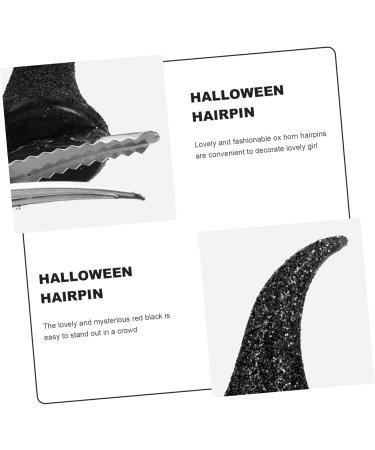 Didiseaon 1 Set 2 Pairs Horn Hairpin Make up Hair Clips Girl Hair Clips Prom Hair Clips Halloween Cosplay Costume Devil Horn Hair Alligator Halloween Alligator Barrettes Ox Horn Hairpin - Buy Online on GoSupps.com