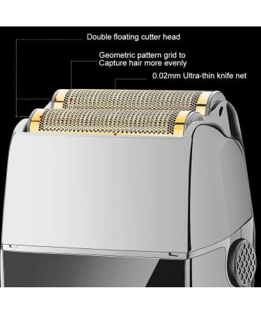Surker Shaver for Men Electric Shaving Razor 0mm Cordless 2 in 1 Professional Barber Shaver USB Rechargeable(Silver)  - Buy Online on GoSupps.com