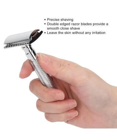 Premium Silver Manual Safety Razor for Men | Exquisite Craftsmanship | International Shipping Available - Buy Online on GoSupps.com