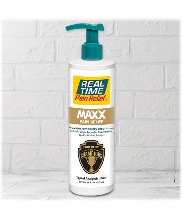 Real Time Pain Relief MAXX - 16oz Pump (Pack of 1) | Fast-Acting Pain Relief - Buy Online on GoSupps.com
