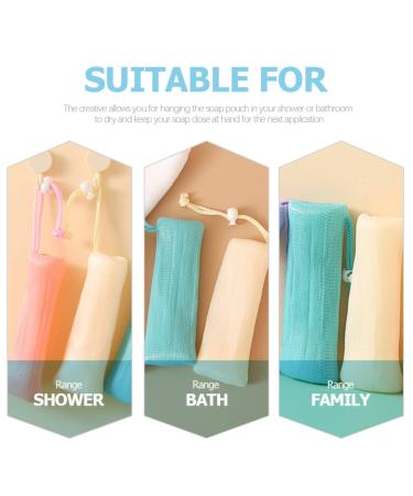 FRCOLOR Exfoliating Soap Bag - Mesh Foam Net Shower & Toilet Storage - Drawstring Soap Holder for Multilayer Cleaning - Buy Online on GoSupps.com