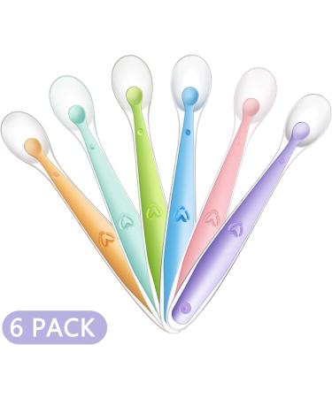 Pandaear 6-Piece Multicolored Silicone Feeding Spoon Set - BPA Free Cutlery for Babies Toddlers & Infants - Buy Online on GoSupps.com