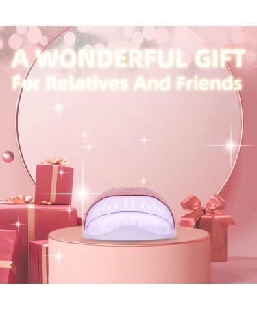 RedFlow UV LED Nail Lamp - Pink Polycarbonate Large Size with Palm Print & UV Protection Gloves | Perfect for International Shipping - Buy Online on GoSupps.com