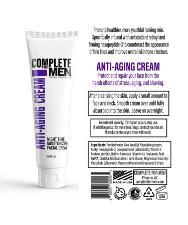 Best Anti-Aging Face Cream for Men | Night Moisturizer for Fine Lines & Wrinkles | Natural Skin Care Treatment - Buy Online on GoSupps.com