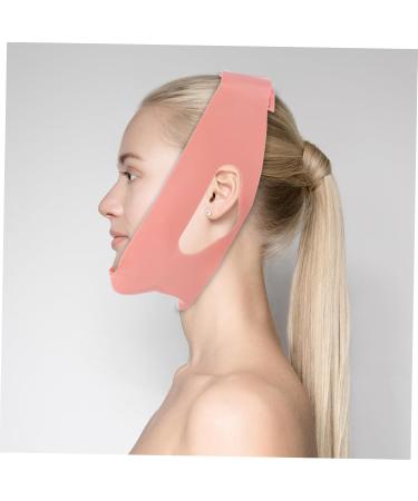 FRCOLOR Silicone Beauty Double Chin Tape Face Tape Lift V Line Face Belt Broom Stick Witch Sign Cotton Zip Pouch Pink Strap Silica Gel Small Powder Thin Face - Buy Online on GoSupps.com